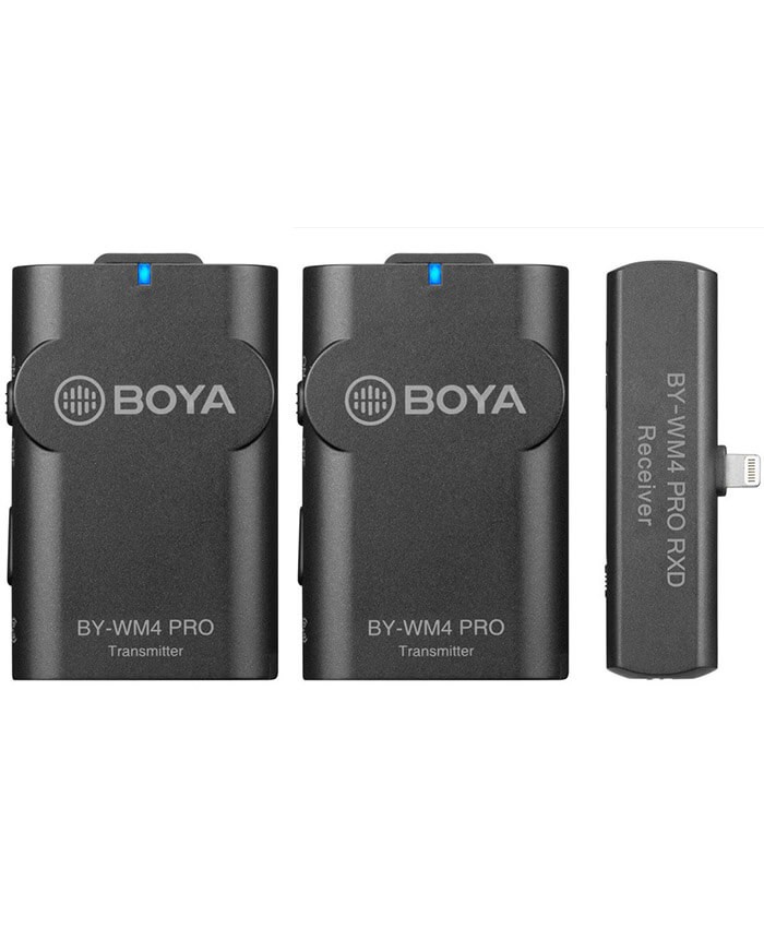 BOYA BY-WM4 PRO-K4 Dual-Channel Digital Wireless Microphone System for iOS